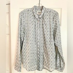 Anthro Holding Horses Pale Blue Cotton Blouse